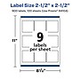 Avery Laser/Inkjet Multipurpose Labels, 2.5" x ", Glossy Clear, 900/Box (94104)~#|#~514C3CFD-B535-4C84-98AD721A3FAEE919_sc7