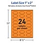 Avery Laser/Inkjet Multipurpose Oval Labels, 1" x 2", Bright Orange, 960/Pack (94053)~#|#~515501AE-3858-4E01-948C80D5DD51E38E_sc7