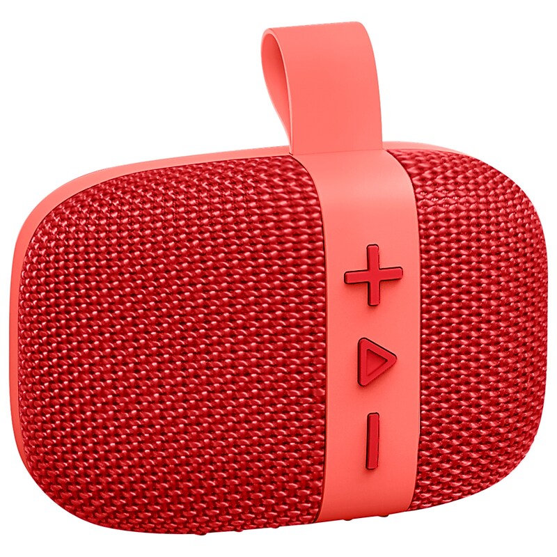 STUDIO PRO by FISHER ECO GO Wireless Bluetooth Portable Speaker with FM Radio, Waterproof, Red (SBT294R) image 1