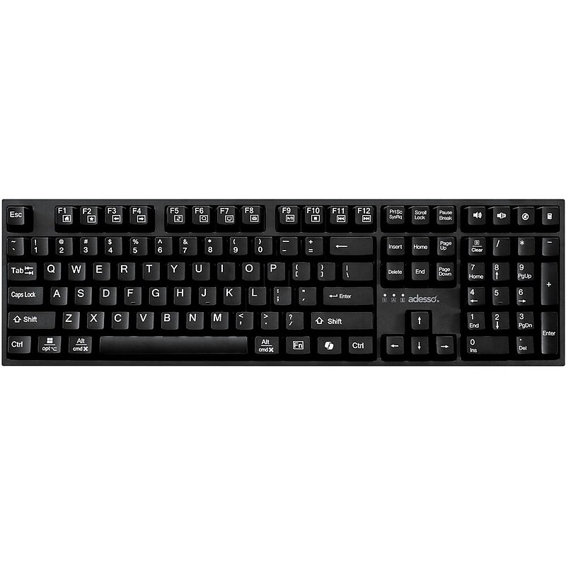 Adesso EasyTouch 670 Wired Multi-OS Mechanical Keyboard With CoPilot AI Hotkey, Black (AKB-670UB) image 1