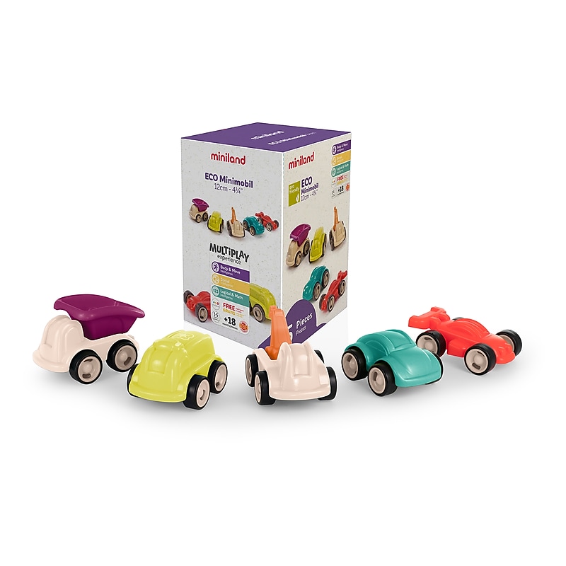 Miniland Eco Minimobil, Multicolored, 5/Set (MLE32254) image 1