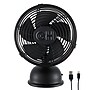 Good Housekeeping Retro 5" Oscillating Desk Fan, Matte Black (92523)~#|#~515AA53C-218F-46E8-BBBC154416CB85F1_sc7