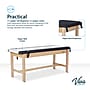 Aristo Wood H-Brace Physician Exam Table with Paper Cutter, and Holder, 500lbs. Capacity, Black (ADI996-HBFP-BLK)~#|#~515BDA84-B826-49ED-B55949EDF8208DC3_sc7