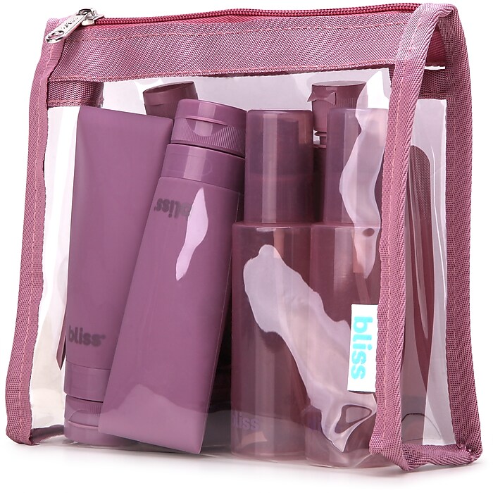Bliss 10-Piece Travel Toiletry Bottle Set, Maroon (SOBB0007) | Staples