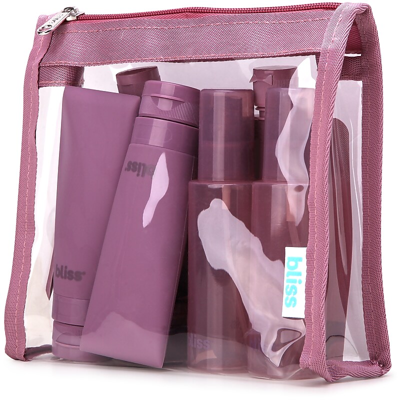 Bliss 10-Piece Travel Toiletry Bottle Set, Maroon (SOBB0007) image 1