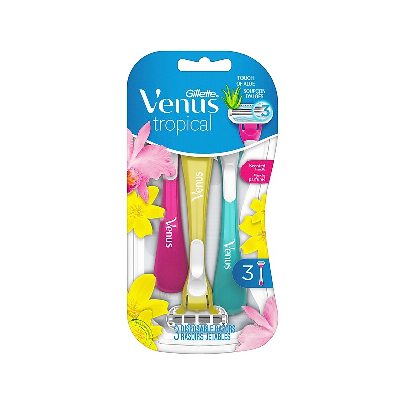 Gillette Venus Tropical Disposable Razors, 3/Pack (31391) image 1