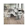Bush Business Furniture Office in an Hour 63"H x 129"W 4 Person L-Shaped Cubicle Panel Workstation, Pure White (OIAH007WH)~#|#~5160F981-CB7B-4B4D-807A2325238C76A0_sc7