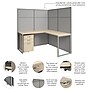 Bush Business Furniture Easy Office L Shaped Cubicle Desk with Drawers, Natural Elm (EODH36SNE-03K)~#|#~51683BAF-6685-4933-97035799B21933E0_sc7
