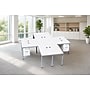Boss Office Products Simple System 60"W L-Shaped Desk with File Pedestal, White, 4/Set (SGSD018-101-WT)~#|#~5170B0F8-63C7-41DE-A81FAC9CEF24D4C6_sc7