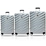 TUCCI STORTO 3-Piece Hardside Luggage Set with Spinner Wheels, Silver Geometric (T0324-03PC-SLV)~#|#~51719892-34A2-4F27-86A567C3A4A69528_sc7