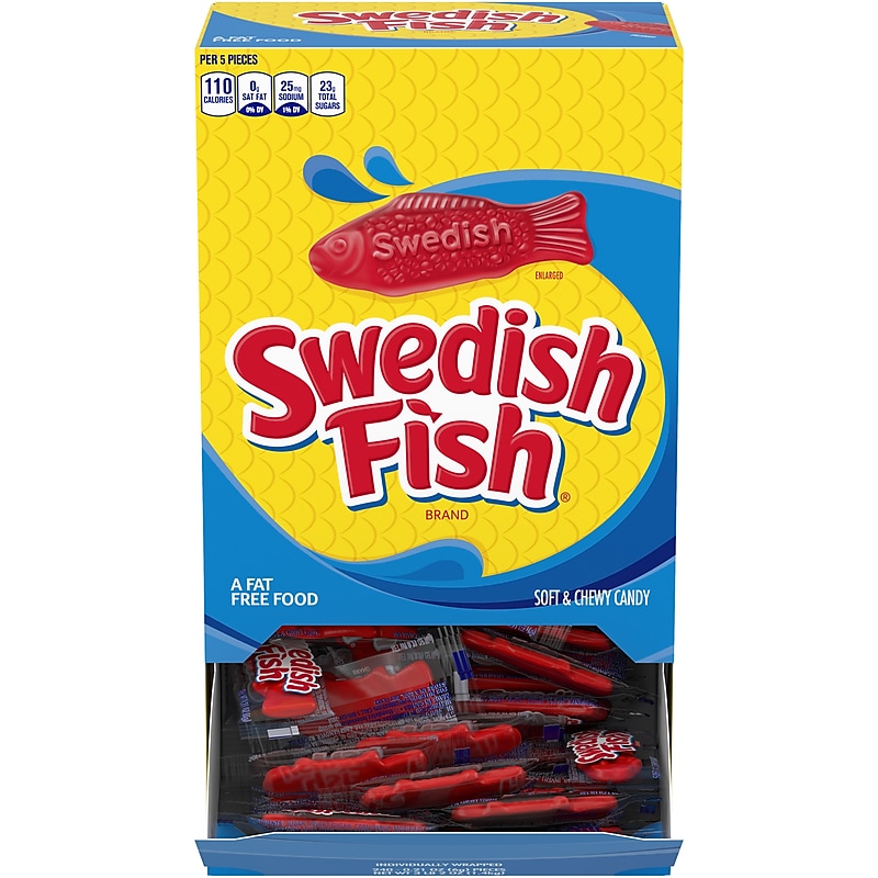 Swedish Fish Original Soft & Chewy Candy, 50 oz., 240 Pieces/Box (AMC4314600) image 1