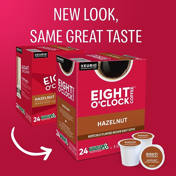 Eight O'Clock Hazelnut Coffee Keurig® K-Cup® Pods, Medium Roast