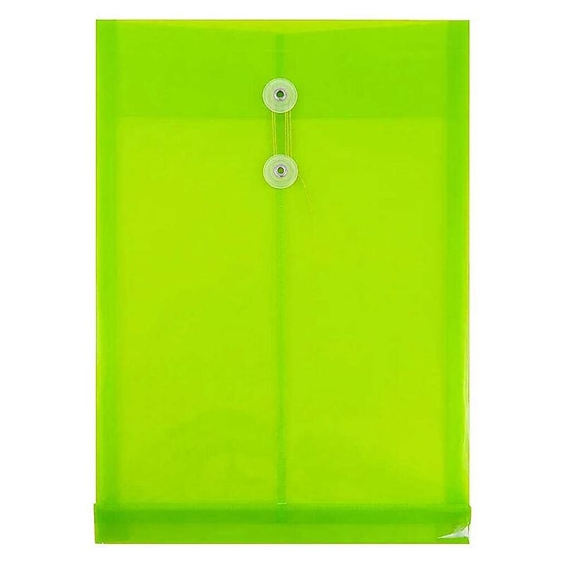 JAM Paper Standard Plastic Document File, Legal, Lime Green, 12/Pack (119B1LI) image 1