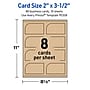 Avery Rectangle Single Rounded Corner Business Cards, Matte Kraft Brown, 80/Pack (19479398938)~#|#~517821DA-49CD-4B3C-8A9258F74D772355_sc7