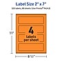 Avery Laser/Inkjet Multipurpose Rectangle Labels, 2" x 7", Bright Orange, 320/Box (94243)~#|#~517B5B28-4A2A-47C4-BFE90091384DF0A1_sc7