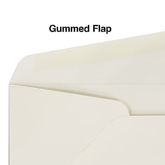 Staples Premium Gummed #10 Business Envelopes, 4 1/8" x 9 1/2", Ivory, 500/Box (918211/19420)