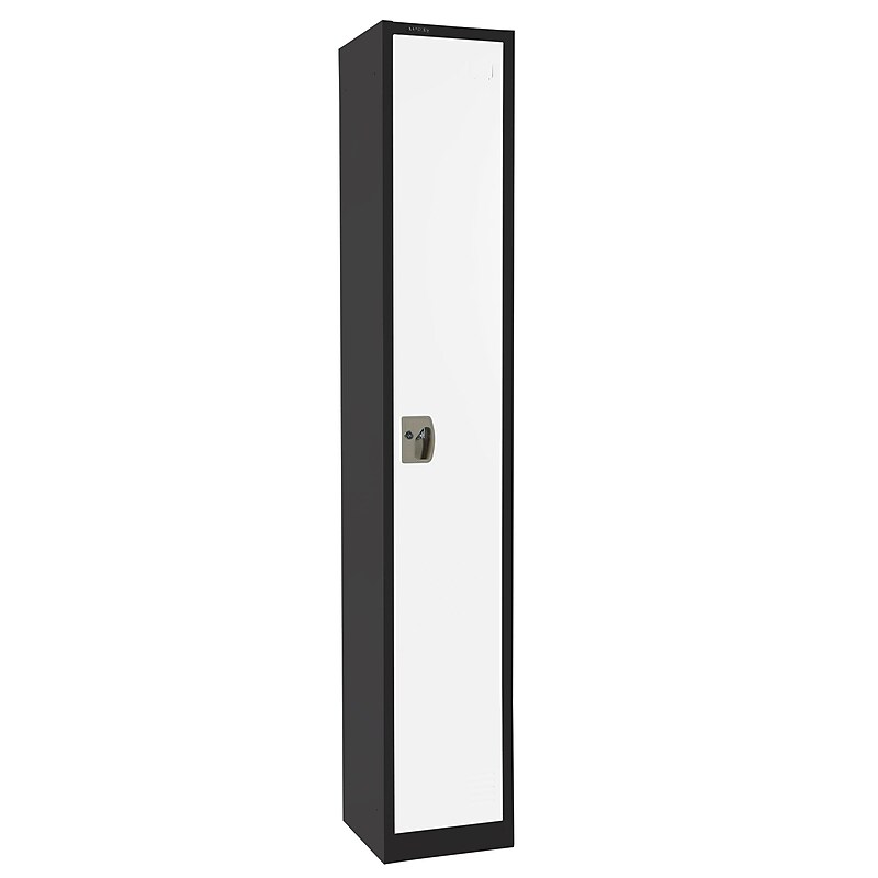 AdirOffice 72" Single Tier Black and White Storage Locker (ADI629-201-B-W) image 1