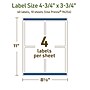 Avery Dissolvable Rectangle Multipurpose Labels, 4.75" x 3.75", Off-white, 40/Pack (94254)~#|#~517C3456-6E72-4524-B31610413699DB79_sc7