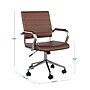 Martha Stewart Piper Faux Leather Swivel Executive Chair, Saddle Brown/Polished Nickel (CH2209212BR)~#|#~517E8F6D-3DE8-4F5F-967D29C40CBB1A32_sc7