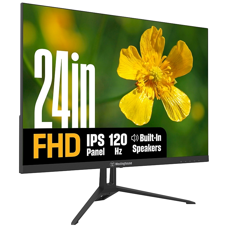 Westinghouse 24" FHD 120Hz LED Adaptive-Sync Monitor, HDR, Built-In Speakers, Black (WH24FA9600) image 1