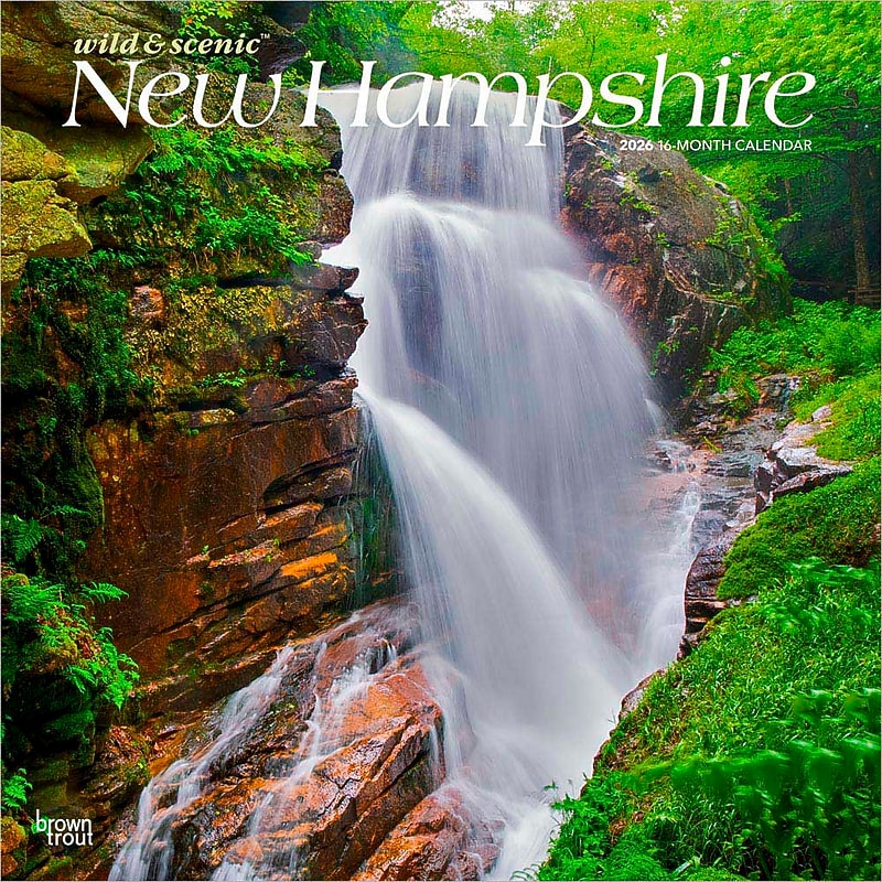 2026 BrownTrout New Hampshire Wild & Scenic 12" x 12" Monthly Wall Calendar (9798330704835) image 1