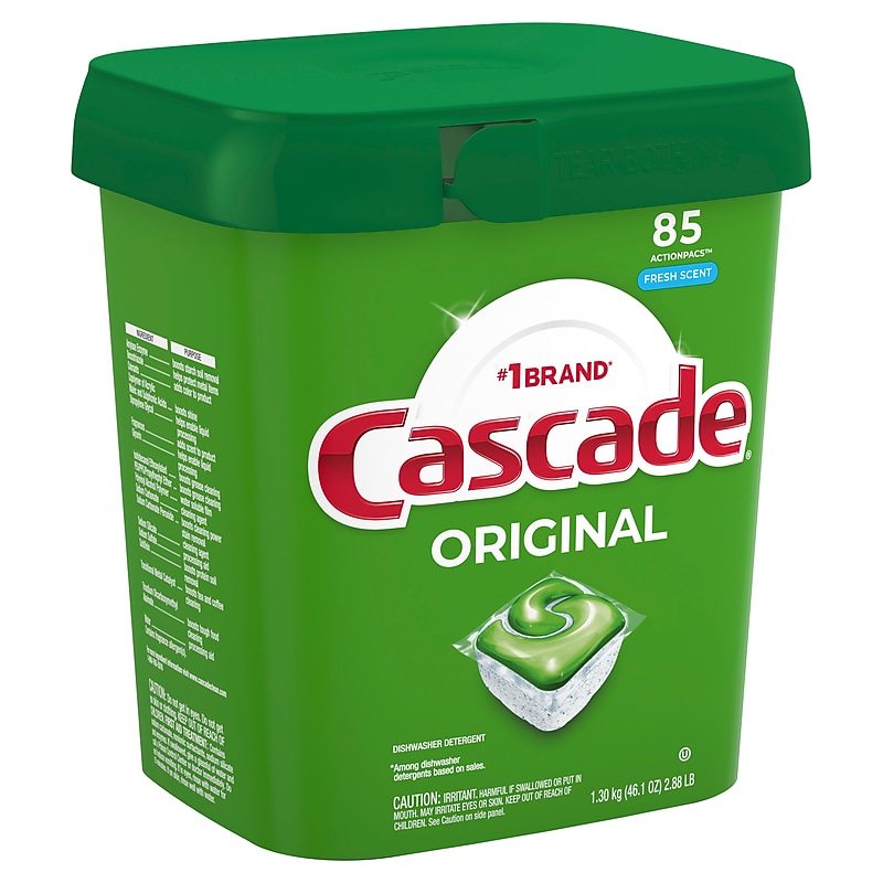 Cascade ActionPacs Dishwasher Detergent Pacs, Fresh Scent, 85 Pacs (18629) image 1