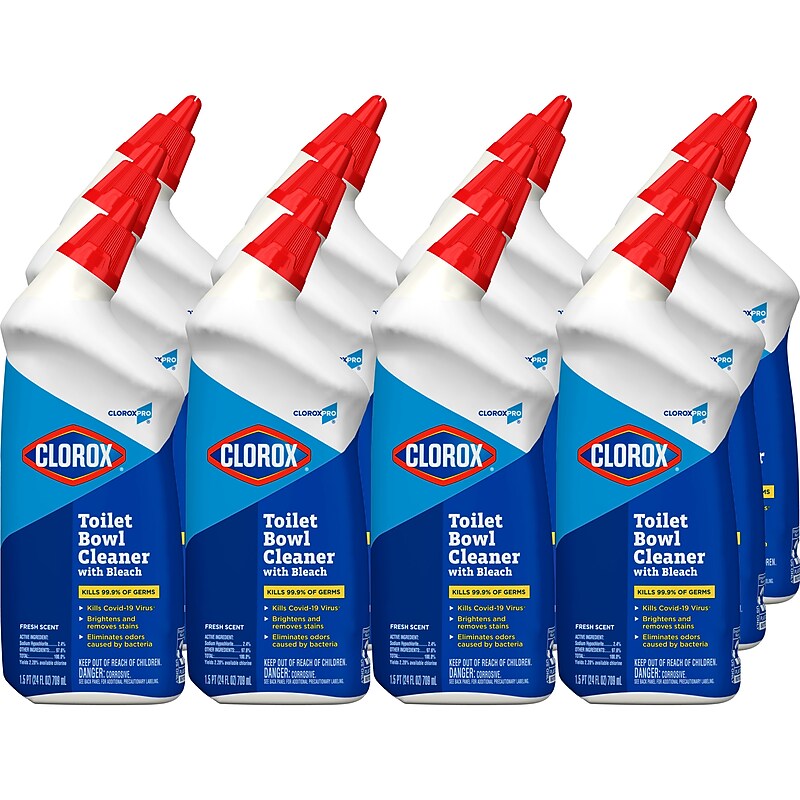 CloroxPro Toilet Bowl Cleaner with Bleach, Fresh Scent, 24 fl. oz., 12/Carton (00031) image 1