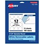 Avery Laser/Inkjet Circle Multipurpose Labels, 2.25" Dia., White, 180 Labels/Pack (94510)~#|#~518D5727-0B55-4566-B4401AC41750E4A9_sc7