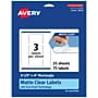 Avery Laser/Inkjet Rectangle Multipurpose Labels, 2-1/2" x 4", Clear, 75/Pack (94245)~#|#~5190184B-3BA1-40D2-A87FE76E11A2FA55_sc7
