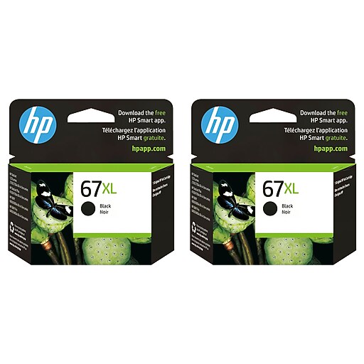 HP 67XL Black High Yield Ink Cartridge, 2/Pack (HP67X2PKBK
