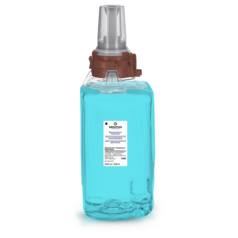 Brighton Professional Foaming Hand Soap Refill for ADX 12 Dispenser, 1250 ml., 3/Carton (21892) image 1