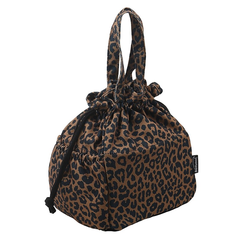 Brentwood Leopard Insulated Canvas Lunch Tote Cooler Bag, 2-Compartment, Leopard Brown (BTWCB2025LBR) image 1