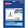 Avery Laser/Inkjet Multipurpose Labels, Clear, 2 Labels/Sheet, 25 Sheets/Pack (94278-CMF25)~#|#~51A14DDC-17DB-465B-A026253A11CE4ADB_sc7