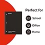 TRU RED 1‑Subject Notebook, 8” x 10.5”, College Ruled, 70 Sheets, Black~#|#~51A47B77-A5EB-4117-BD462DB3E6F60BDE_sc7