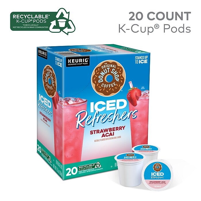 The Original Donut Shop Iced Refreshers Strawberry Acai, Keurig® K