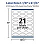 Avery Laser/Inkjet Multipurpose Oval Labels, 2.25" Dia, Glossy White, 2100/Box (94054)~#|#~51B16693-43B1-4369-A1EFC83D54BA1D68_sc7