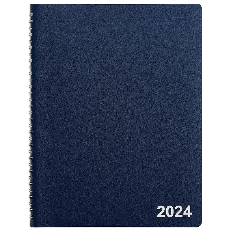 2024 Staples 8" x 11" Weekly & Monthly Appointment Book, Navy (TR58470-24) image 1