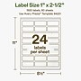 Avery Hemp Rectangle Laser/Inkjet Multipurpose Labels, 1" x 2-1/2", Off-White (1920/Box)~#|#~51BEA846-BC98-48FA-83D344C4396A4AED_sc7