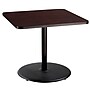NPS CT Series 36" Square 30" Height Cafe Table, Round Base, Black Frame/Mahogany Top (CT33636RDPBTMMY)~#|#~51C18742-76B0-4F99-947A49913A0D8407_sc7