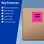 Avery Laser/Inkjet Square Multipurpose Labels, 4" x 4", Neon Magenta, 40/Pack (94100)~#|#~51C38E7C-E7ED-40BA-9070DFC13E903811_sc7