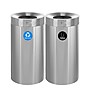Alpine Industries Stainless Steel Recycling Bin and Trash Can with Open Lid, 27 Gallon, Silver, 2/Pack (ALP475-27-R-T)~#|#~51C3FF17-3DDA-4D2E-813B975D9CB68D61_sc7