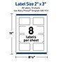 Avery Rectangle Multipurpose Labels, 2" x 3", White, 80/Pack (19479370517)~#|#~51C62211-36C5-4987-A25ABC409909B751_sc7