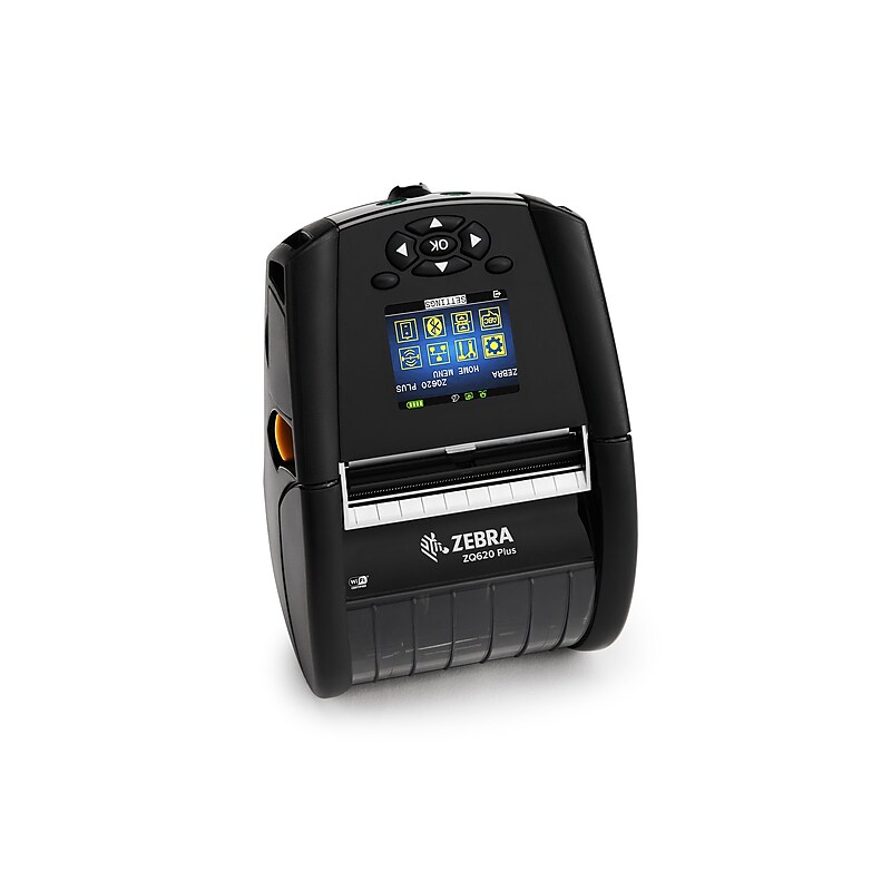 Zebra ZQ62-AUXA004-00 ZQ600 Plus Direct Thermal Label/Receipt Printer, Wireless, Black image 1