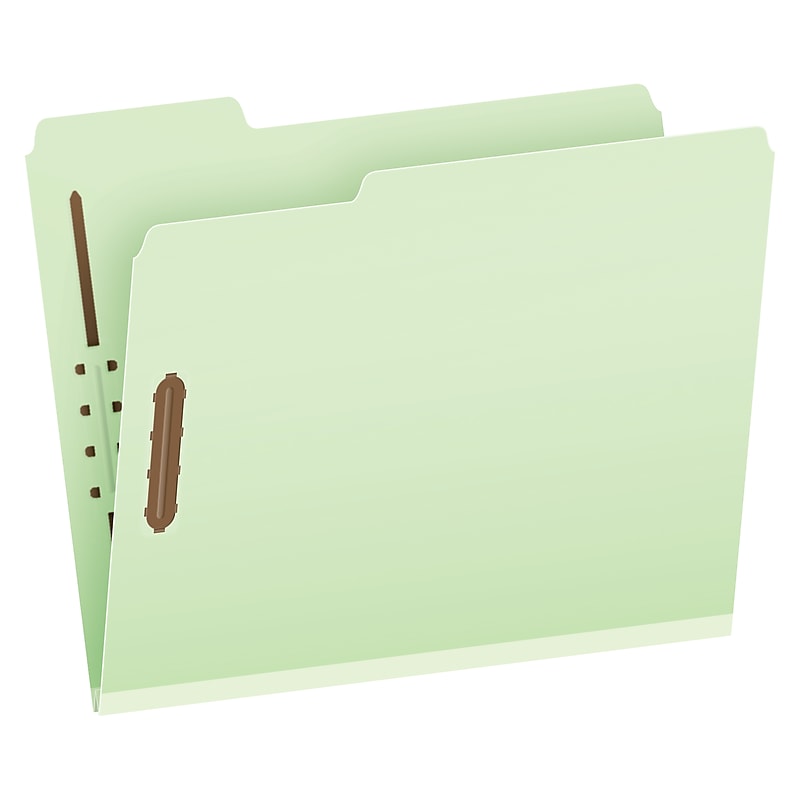 Pendaflex Reinforced Pressboard Classification Folder, 1" Expansion, Letter Size, Light Green, 25/Box (17178EE) image 1