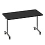 Correll 60"W x 30"D Adjustable Foldable Rectangular Training Room Table, Laminate, With Wheels, Black Granite~#|#~51CA0536-B3AC-48F1-B31F65FD5435BD87_sc7
