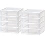 Iris 4-Drawer Desktop Unit, White/Clear, 2/Pack (587013)~#|#~51CD80C8-60A1-4F8F-837E250A5FFEC6BE_sc7