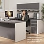 Bestar Connexion 72"W L Shaped Desk with Drawers and Keyboard Tray, Slate (93880-59)~#|#~51D0973A-93C0-4333-B0A95E8DE32DBED8_sc7