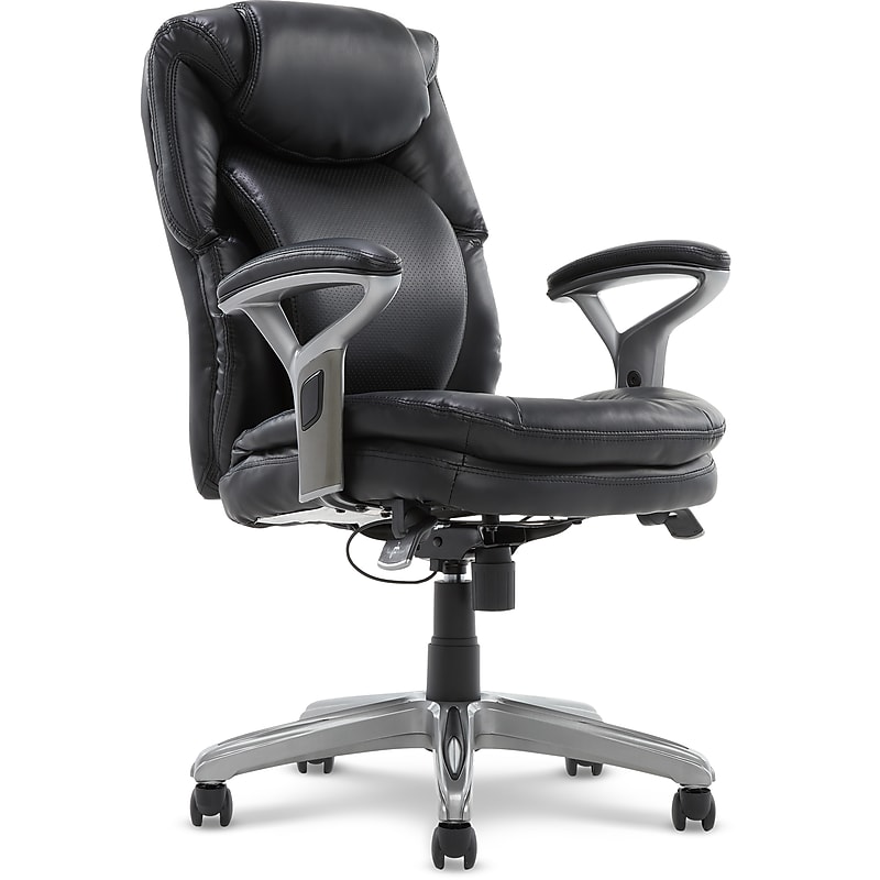 Serta AIR Bonded Leather Executive Chair, Black (CHR200100) image 1