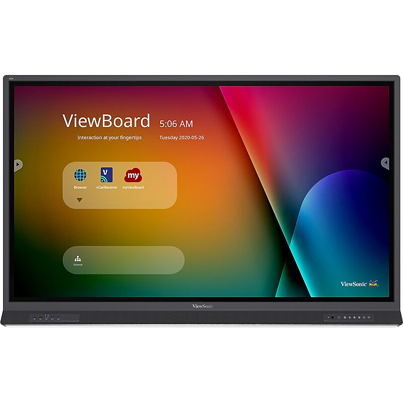 ViewSonic IFP Series 65" 4K Ultra HD 60 Hz Monitor, Black (IFP6552-2ED) image 1