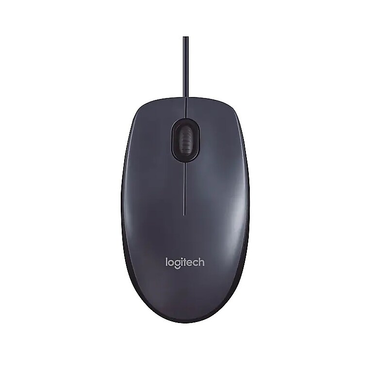 Logitech B100 Ambidextrous Optical USB Mouse, Black (910-001439) image 1